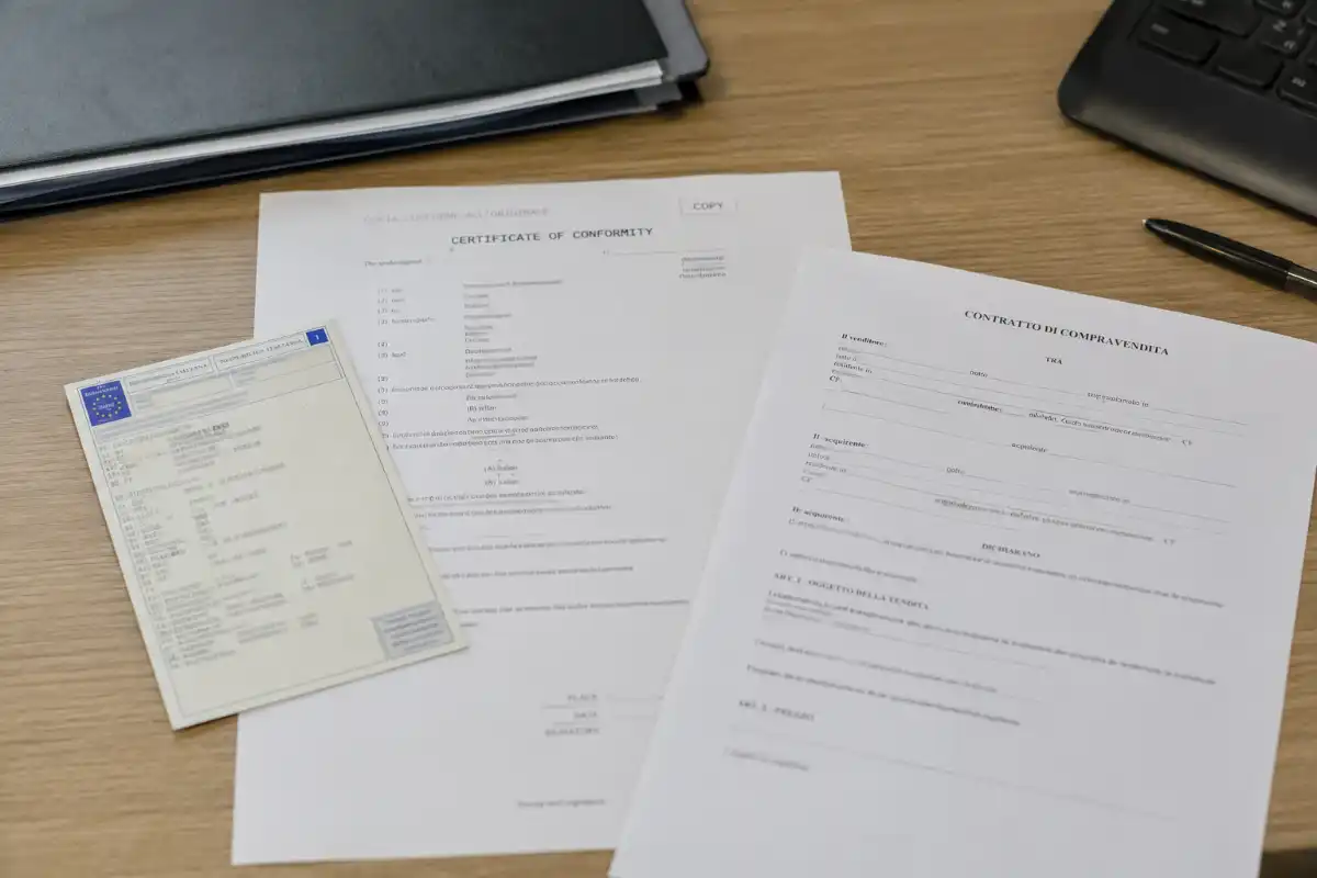 Italia 2 Documentación de importación: Carta di circolazione italiana, CoC y contrato de compraventa matricular coche extranjero italia