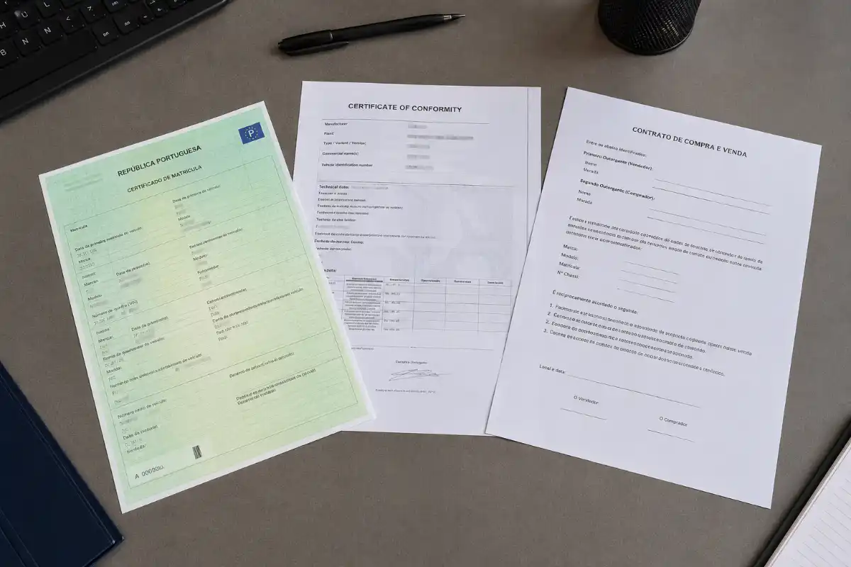 Portugal 2 Documentación de importación: Certificado de Matrícula portugués, CoC y contrato matricular coche extranjero portugal