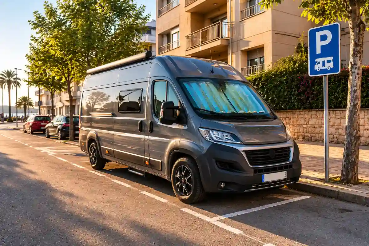 Normativa de campers: clasificación M1 y vivienda 4 Camper correctamente estacionada en zona urbana según la normativa estacionamiento normativa camper