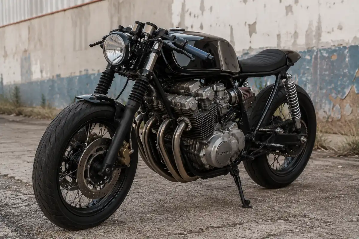 Motor 4 Moto con motor modificado visible café racer reformas motor